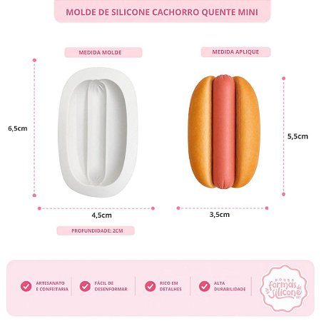 Molde De Silicone Cachorro Quente Mini