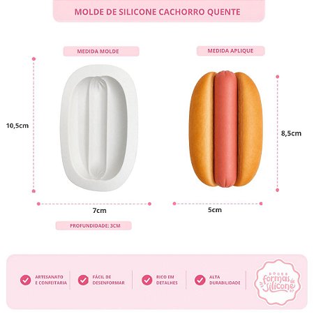 Molde De Silicone Cachorro Quente