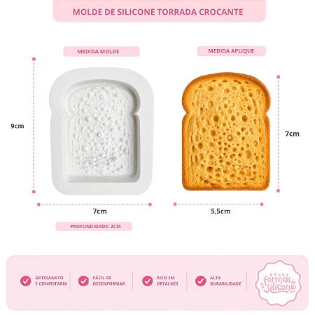 Molde De Silicone Torrada Crocante