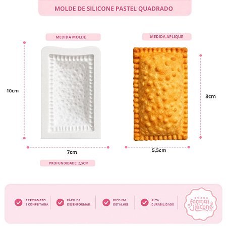 Molde De Silicone Pastel Quadrado