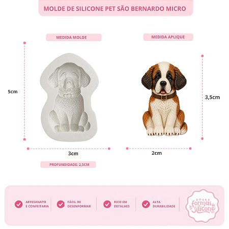 Molde De Silicone Pet São Bernardo Micro