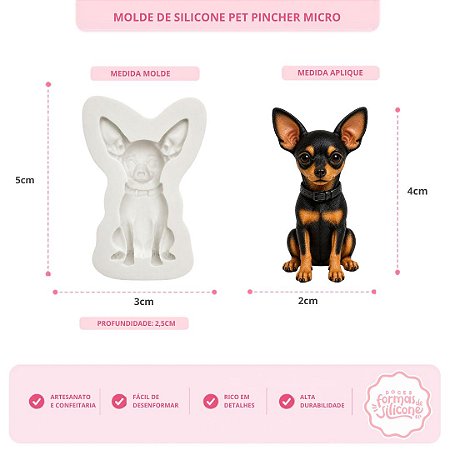 Molde de Silicone Pet Pincher Micro