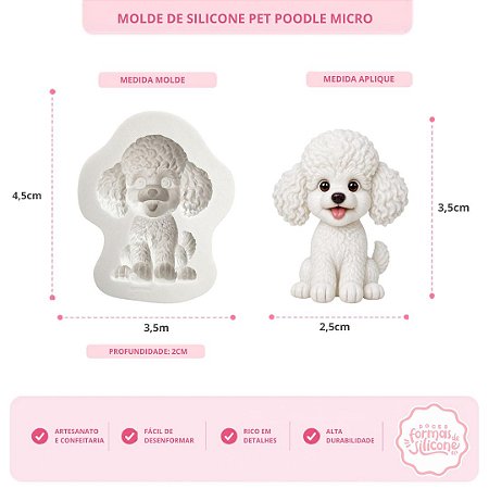Molde De Silicone Pet Poodle Micro