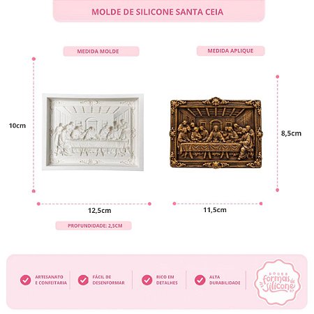 Molde De Silicone Santa Ceia