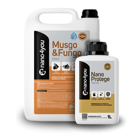 Kit Jardinagem (Musgo e Fungo Attack 5L + Protege Stones 1L)