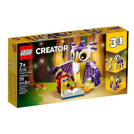 Lego Creator - Criaturas da Floresta Fantasia - 175 Peças - 31125 - Lego✔