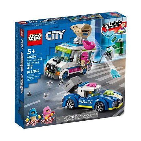 Lego City - Perseguição Policial de Carro de Sorvetes  - 317 Peças - 60314 - Lego✔