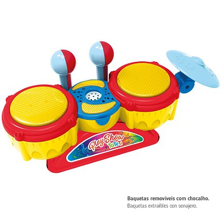 Brinquedo Musical - Bateria - Play Show - 0829 - Tateti Calesita - Real  Brinquedos
