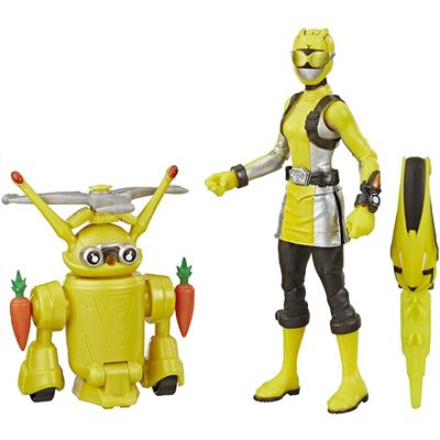 Boneco - Power Rangers Amarelo e Morphin Jax Beastbot  - E7270 / E8087 - Hasbro