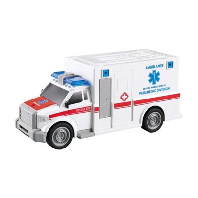 Ambulância De Fricção Com Luz E Som - Branca - DMT6164 - DMTOYS