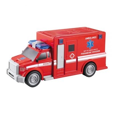 Ambulância De Fricção Com Luz E Som - Vermelho - DMT6164 - DMTOYS