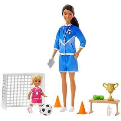 Barbie Profissões - Treinadora De Futebol  Negra  GLM53 - Mattel
