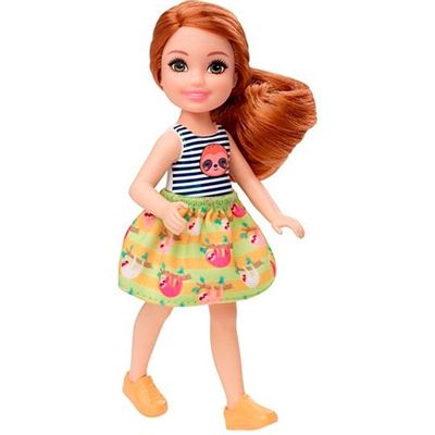 Boneca Barbie - Mini Chelsea - Bicho Preguiça  - DWJ33 - Mattel