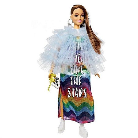Boneca Barbie Extra - Jaqueta com Babados e Pet - GYJ78 - Mattel