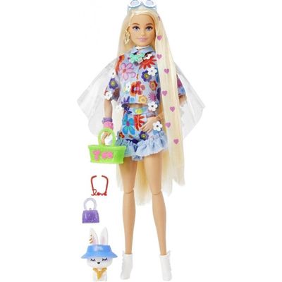 Boneca Barbie Extra Conjunto de Flores - Pet Fashionista - HDJ45 - Mattel