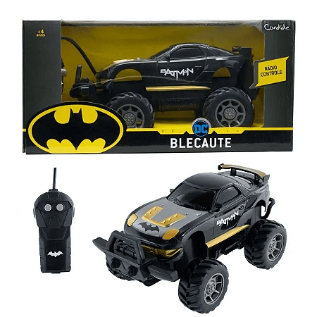 Carro de Controle Remoto Blecaute Batman com 3 Funções Preto - 9008 - Candide