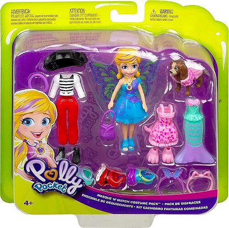 Boneca Polly Pocket Kit Cachorro Fantasias - GDM15 - Mattel