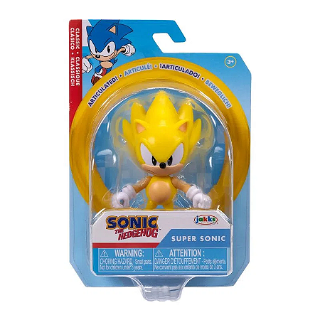 Sonic - Boneco do Super Sonic 6 cm - 3402 - Candide