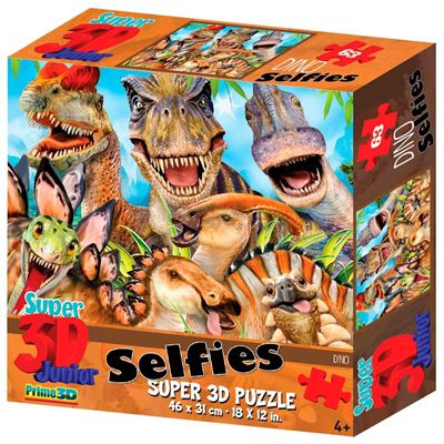 Quebra Cabeça 3d Dino Selfie Com 100 Peças -Br10523 - Multikids