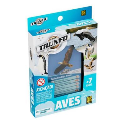 Jogo de Cartas Super Trunfo Aves - 3713 - Grow