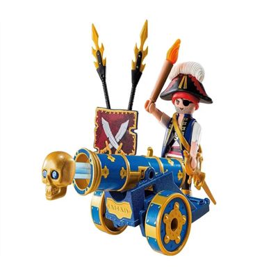 Playmobil Pirates - Pirata Com Canhão - Azul- 6164 - Sunny