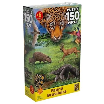 Quebra Cabeça - Fauna Brasileira 150 Peças - 3568 - Grow