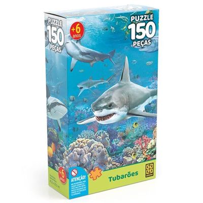 Quebra Cabeça 150 Peças Tubarões - 03926 - Grow