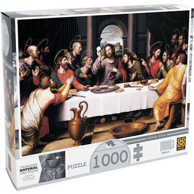 Quebra Cabeça Monalisa Puzzle 1000 Peças Grow - Bebe Brinquedo