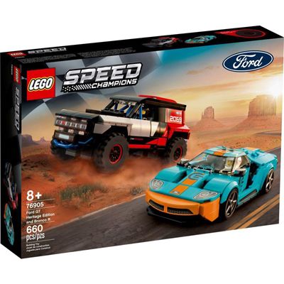 Lego Speed Champions Ford gt Heritage Edition e Bronco R - 660 Peças - 76905 - Lego