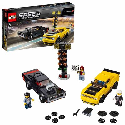 Lego Speed Champions Dodge Srt Demon 2018 E Dodge R/T 1970 - 478 Peças -75893 - Lego