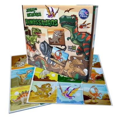 Jogo de Memória Dinossauros - Toia Brinquedos