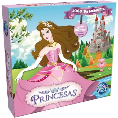 Jogo da Memória Princesa 40 Peças - Pais e Filhos-Bella Biju Arapongas :  Brinquedos, Eletrônicos e Acessórios para Celular