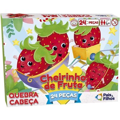 Quebra Cabeça - Cheirinho de Fruta Morango - 24 Peças - 992 - Pais e Filhos