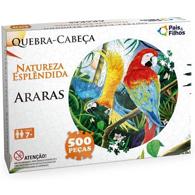 Quebra-Cabeça Redondo Natureza Esplêndida Tartaruga Marinha 500 Peças -  Pais & Filhos - Lojas Rao