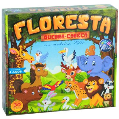 QUEBRA CABEÇA FLORESTA COM 30 PEÇAS - PAIS & FILHOS - 7690