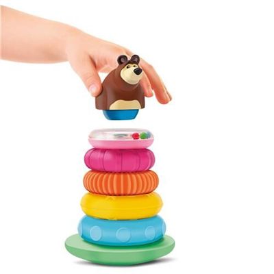 Piramide de Argolas Masha e Urso - Urso - 8120 - Divertoys