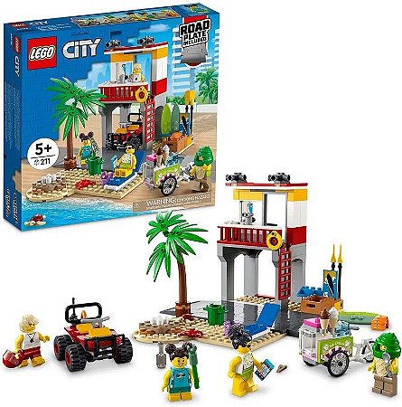 Lego City - Posto Salva Vidas da Praia - 211 Peças - 60328 - Lego✔