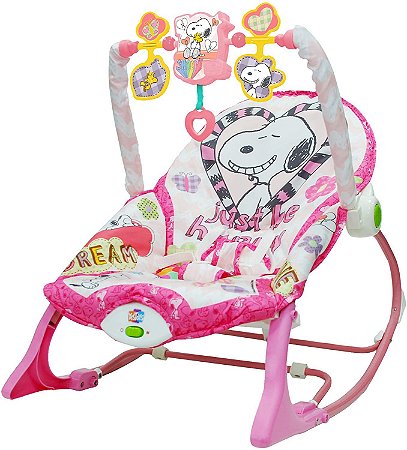 Cadeira de Descanso Infantil - Snoopy - Rosa - 20122- Yes Toys