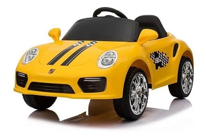 Carro Elétrico Infantil Esporte Luxo - Amarelo 6v - 645 - Bang Toys