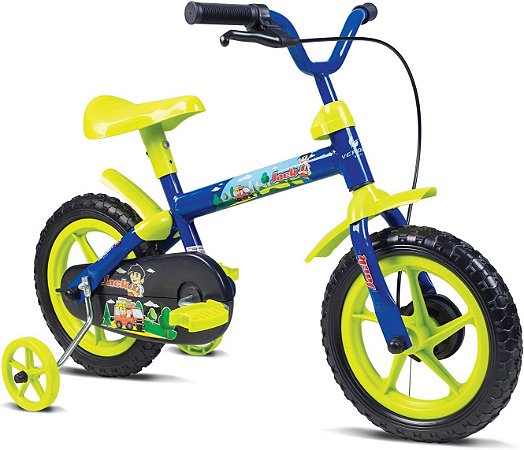 Bicicleta Infantil Aro 12 Jack - Azul e Verde Limão - 10445 - Verden Bikes
