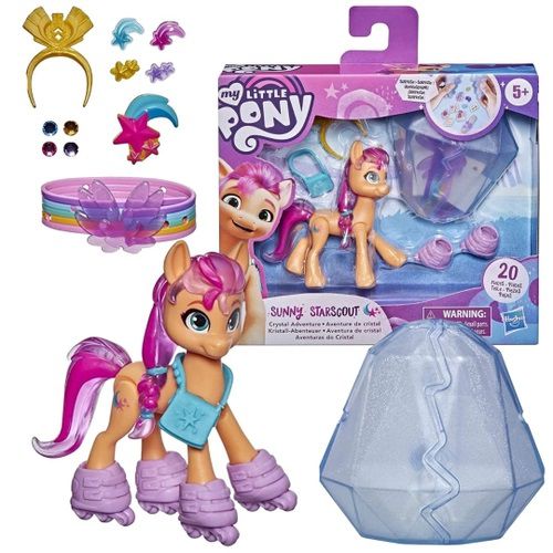 Figura My Little Pony - Sunny Starscout - Aventuras Do Cristal Patins - F1785 - Hasbro