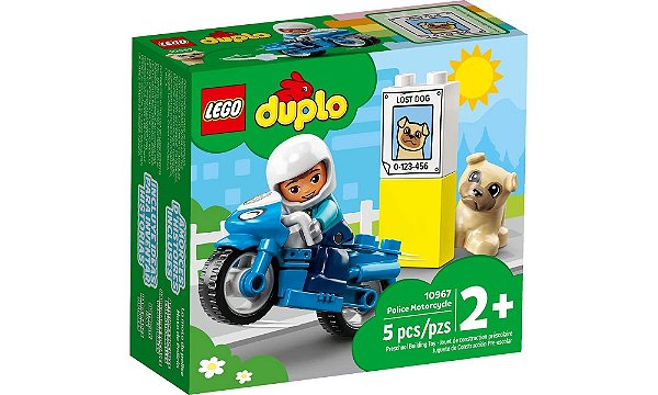 Lego Duplo - Motocicleta da Polícia -  05 Peças - 10967 - Lego✔