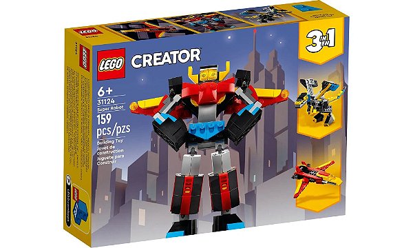 Lego Creator 3 em 1 - Super Robô - 159 Peças - 31124 ✔