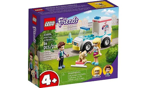 Lego Friends - Ambulância da Clínica Veterinária - 54 Peças-  41694 ✔