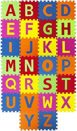 Tatame em Eva 30x30 - Alfabeto Colorido com 26 peças Sortidas - Toy Mix