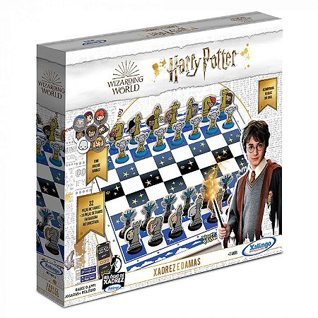 Xadrez e Damas - Harry Potter - 53732 - Xalingo - Real Brinquedos