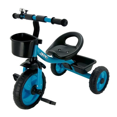 Triciclo Infantil Com Cestinha + Buzina - Azul -  7627 -  Zippy Toys