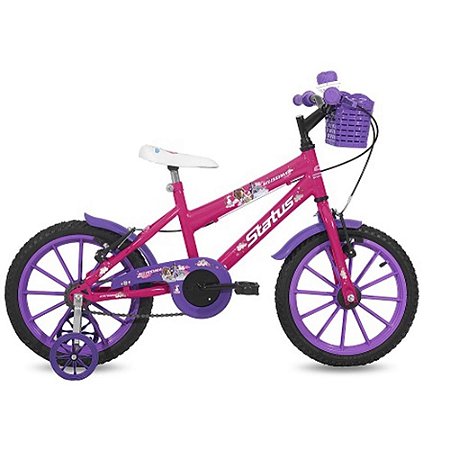 Bicicleta Infantil Aro 16 - Rosa - 101029 - Status Bicicletas