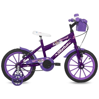 Bicicleta Infantil Aro 16 - Violeta - 101038 - Status Bicicletas