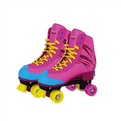 Patins 4 Rodas Roller Skate Ajustável Tam 31-34 Rosa - RL06 - Fênix - Real  Brinquedos